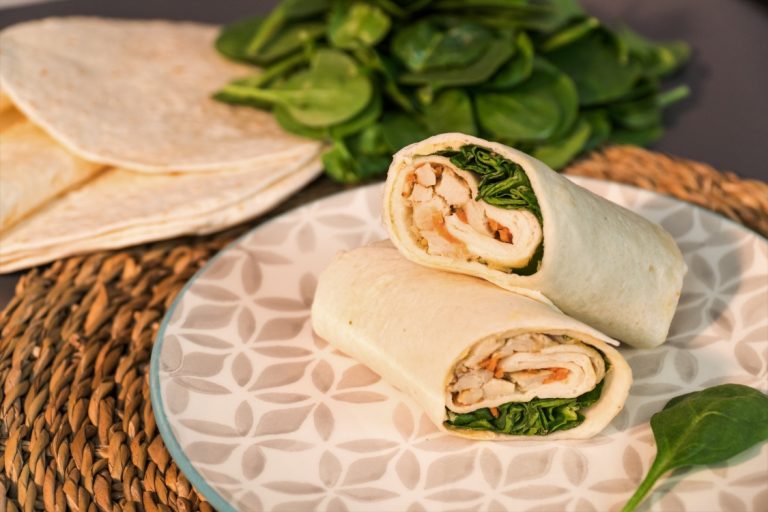 Wraps de frango espinafres uma receita fácil para este verão