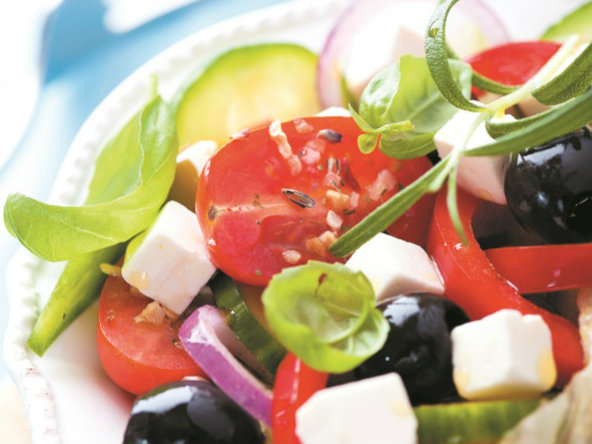 Uma saudável Salada Grega