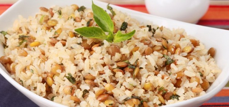 Receita de arroz de lentilhas