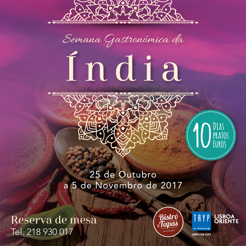 Dez dias, dez pratos indianos, dez euros