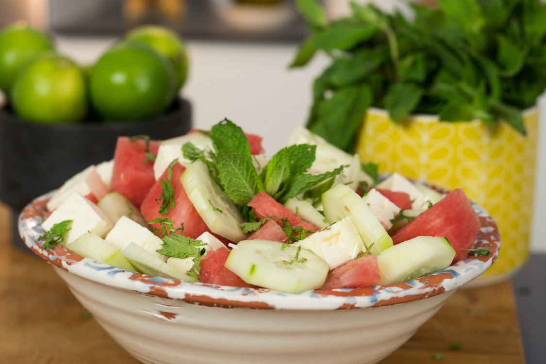 Salada de melancia com queijo feta: para um verão muito mais saudável!