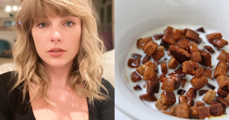 Taylor Swift começa o dia com cereais de canela: conheça a receita!