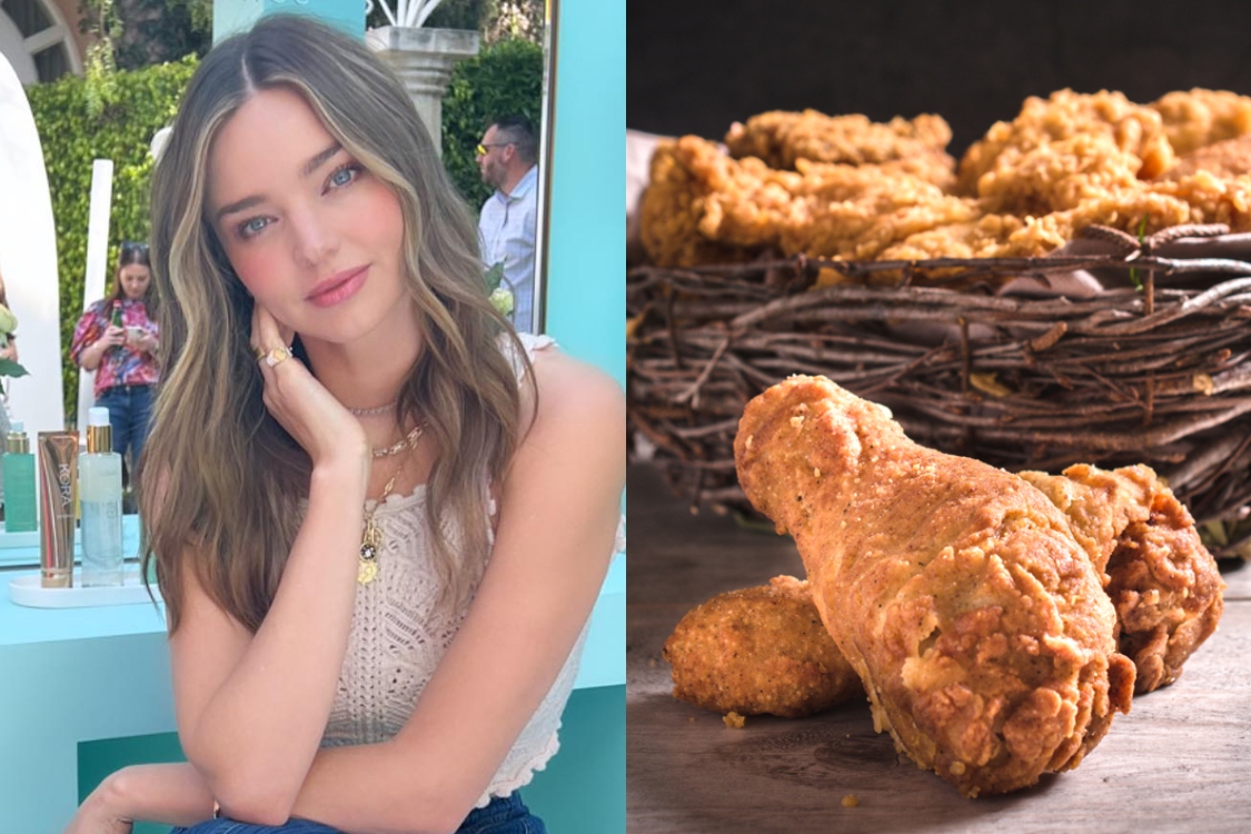 Miranda Kerr adora galinha frita à americana: conheça a receita!
