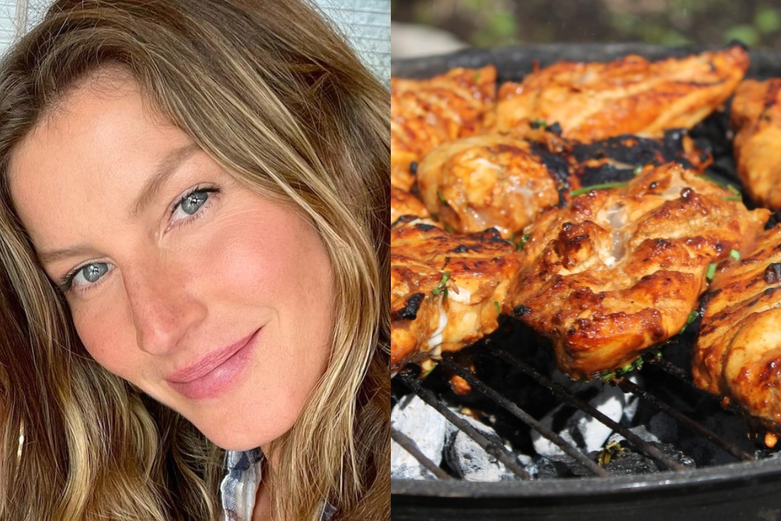 Gisele Bundchen adora churrasco: fique com esta receita de frango com mel e mostarda!