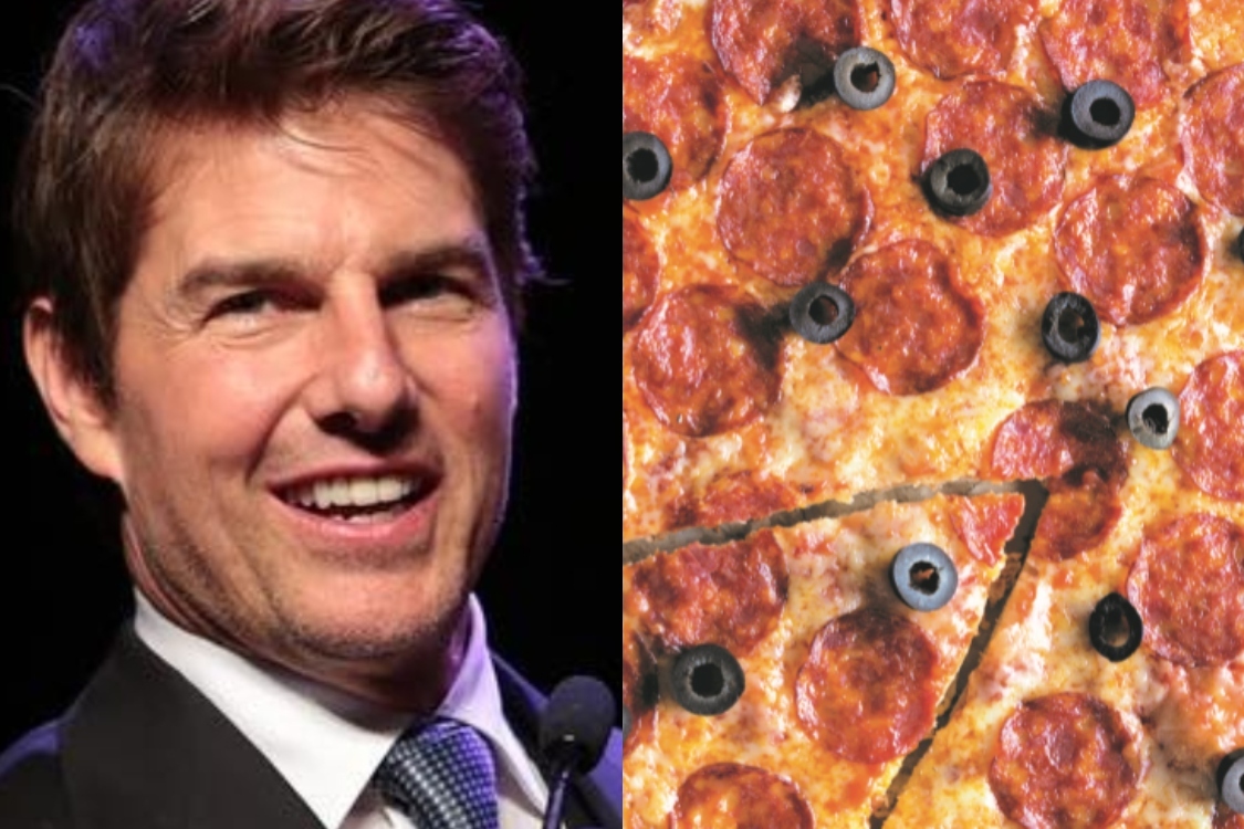 Tom Cruise adora pizza! Fique com esta receita de pepperoni e azeitonas