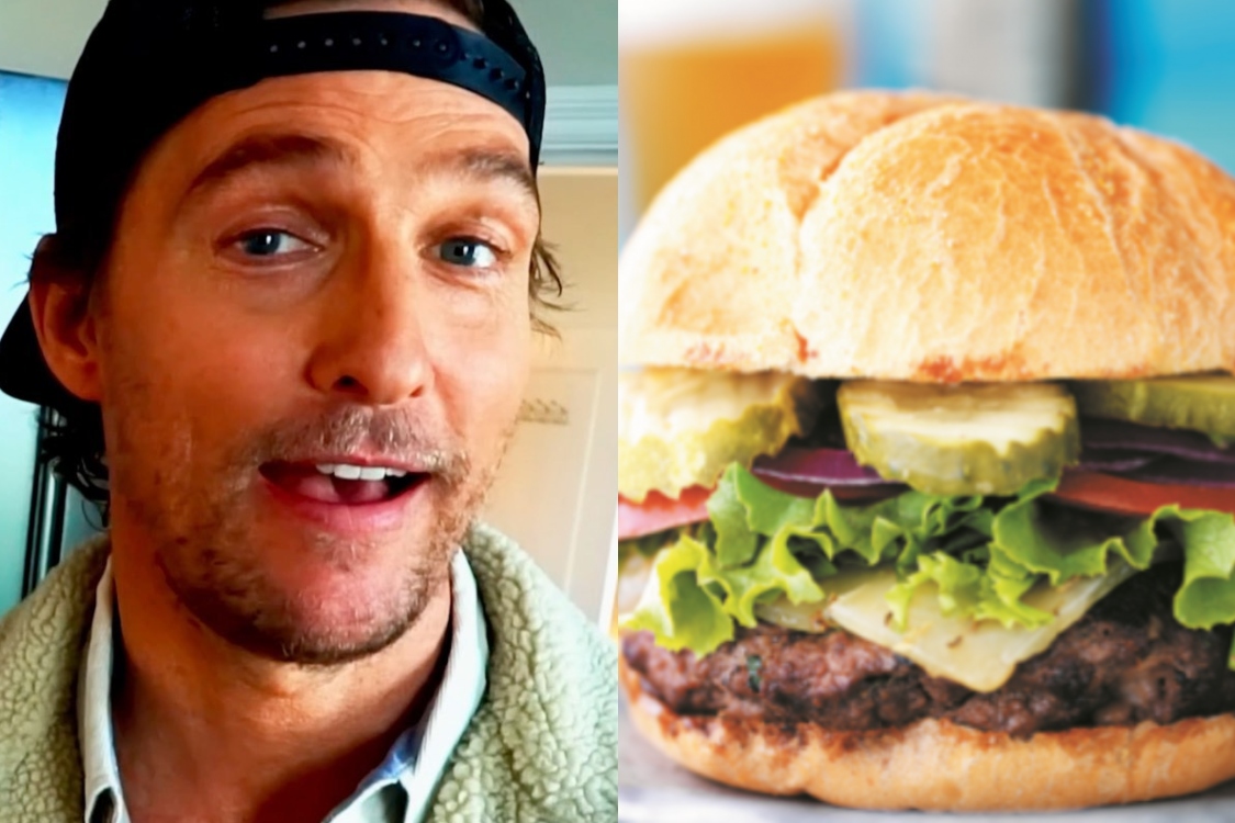 Cheeseburger com ervas aromáticas: uma mistura de sabores que o Matthew McConaughey adora!
