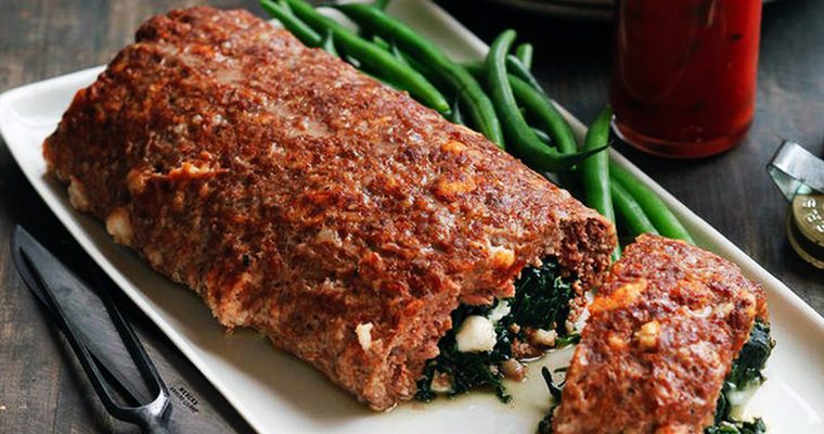 ROLO DE CARNE COM ESPINAFRES