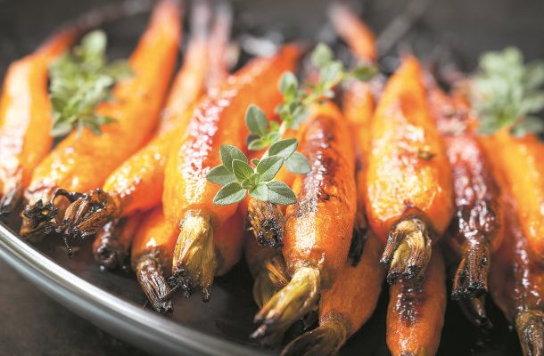 Cenouras assadas com tomilho