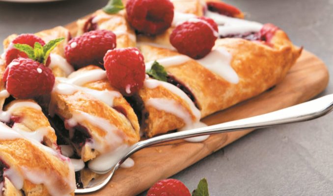 Receita de folhado de framboesa