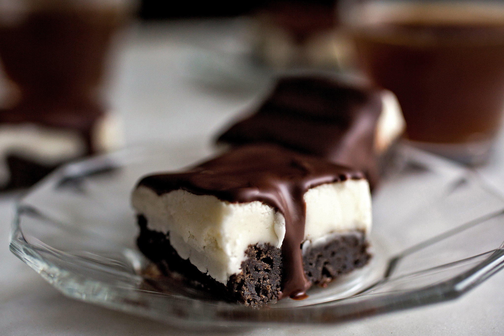 Receita de quadrados de chocolate e menta