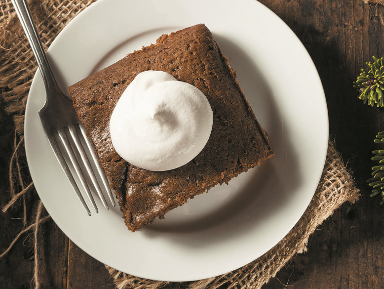 Brownie de amêndoa e canela