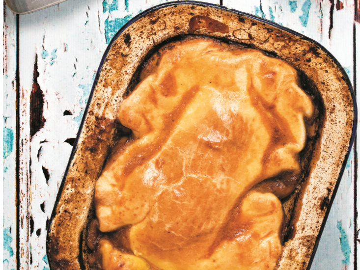 Receita de empadão de carne com enchidos