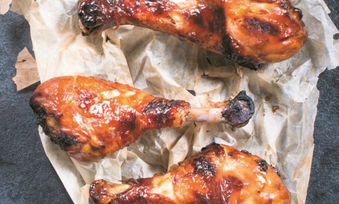 Pernas de frango com cebola