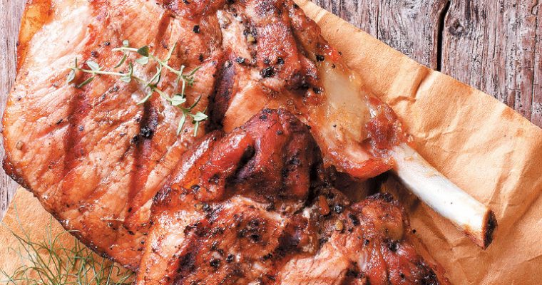 Bife com ervas aromáticas