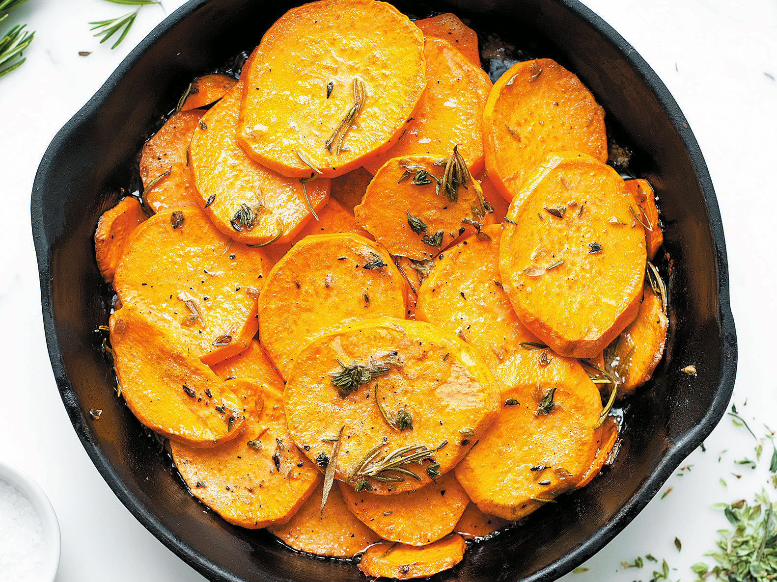 Batata-doce assada em rodelas