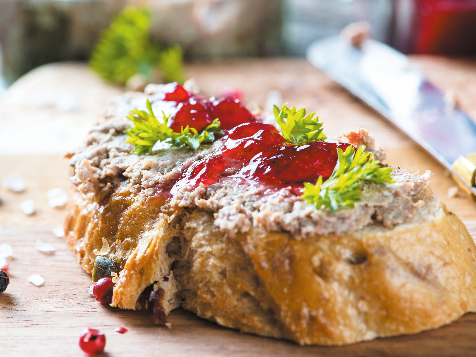 Patê de fígado com duas pimentas