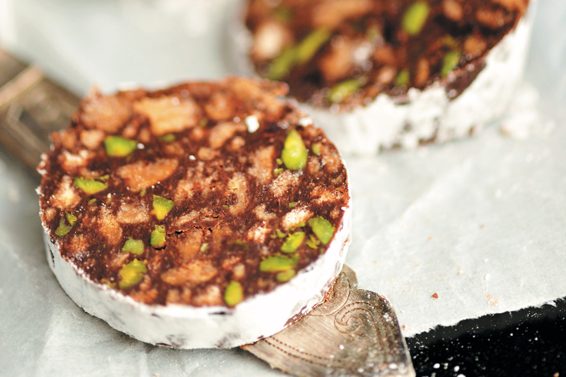 Receita de salame de pistacho