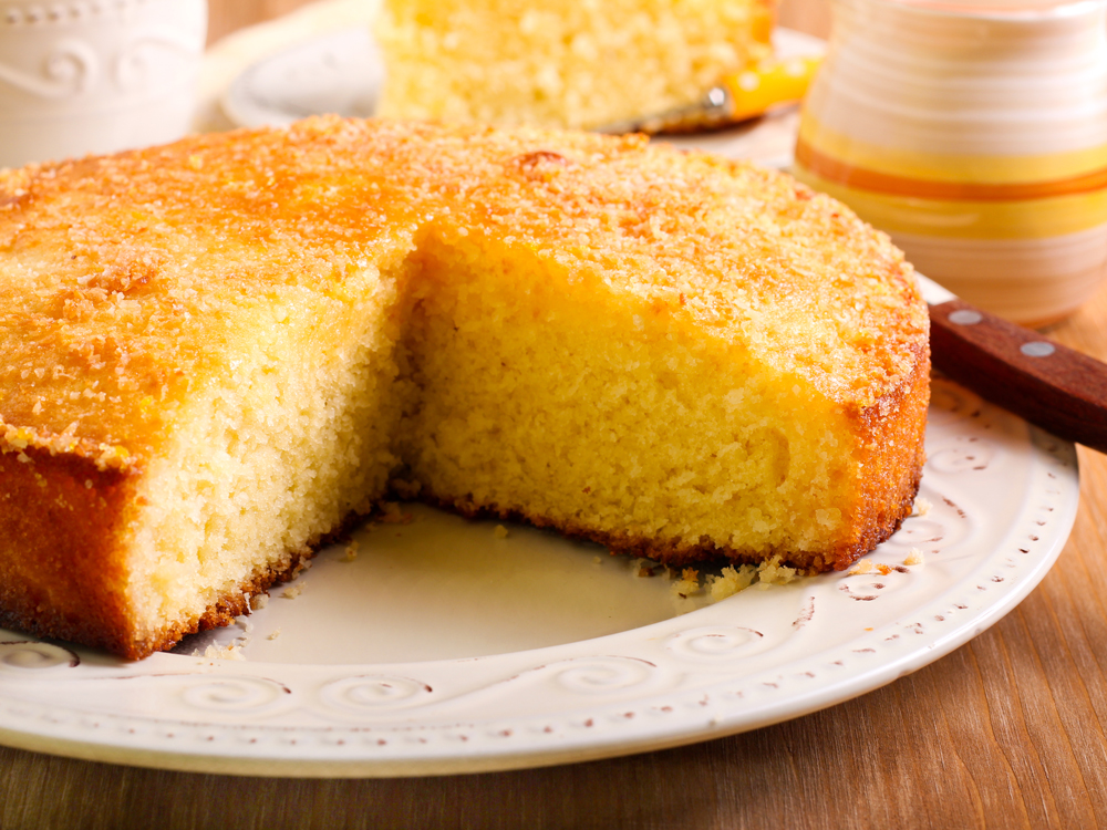 Receita de bolo de côco e laranja