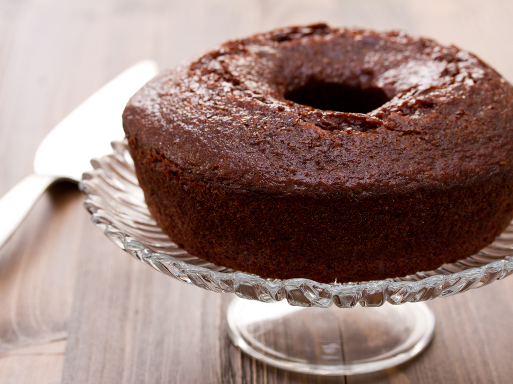 Bolo de canela e chocolate