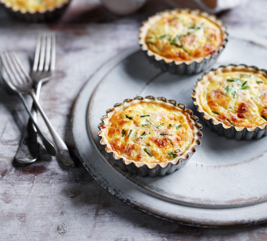 Receita de mini-quiches