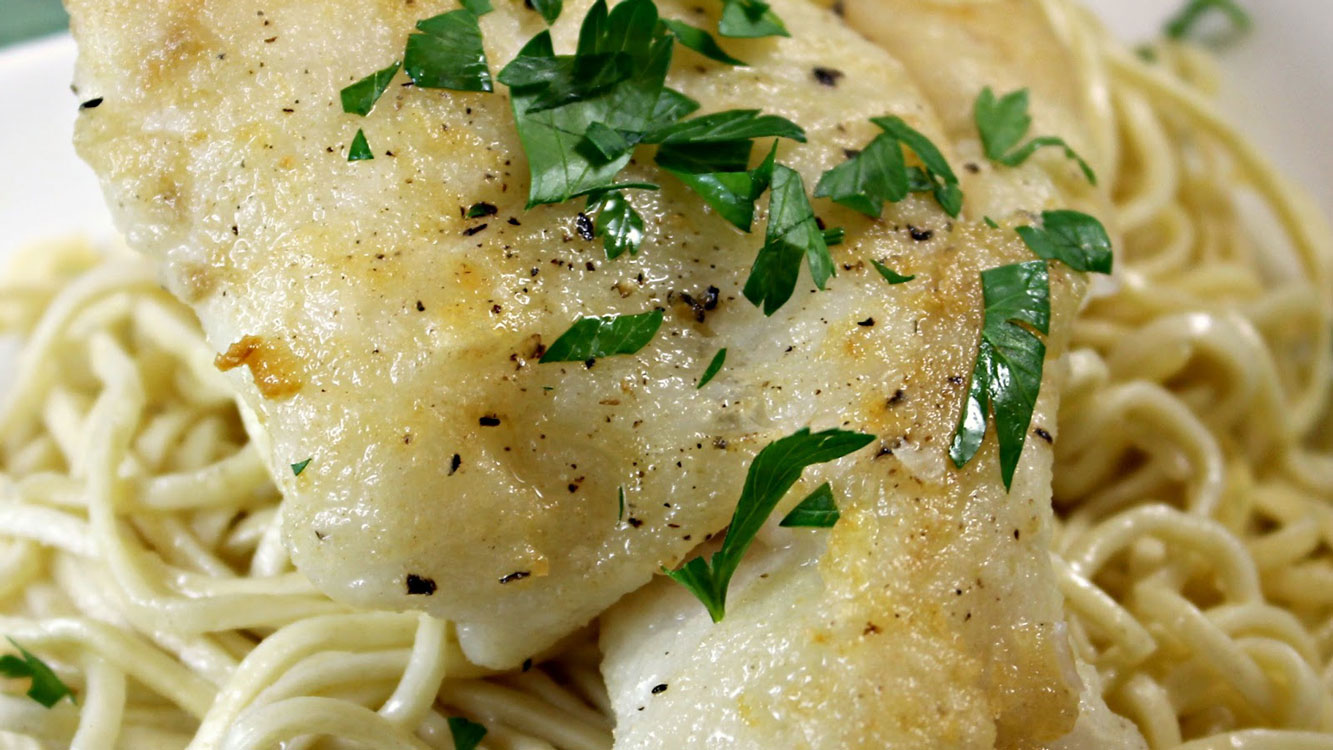 Pescada em molho de tomilho? Só com esparguete!