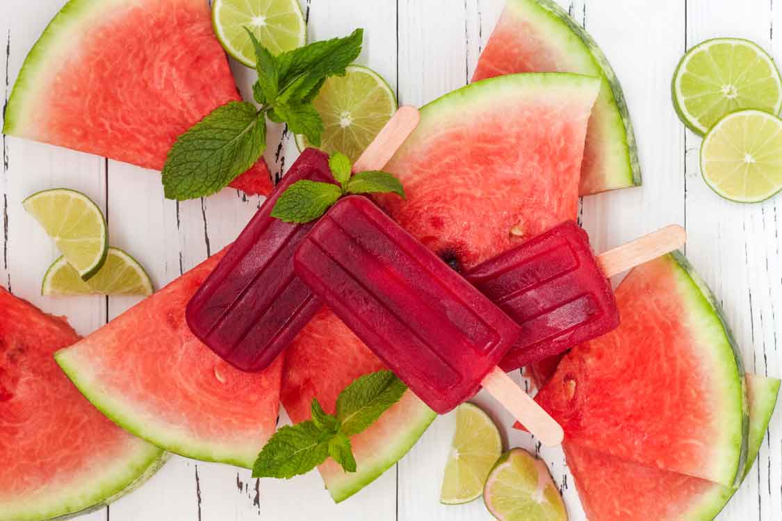 Gelado margarita de melancia