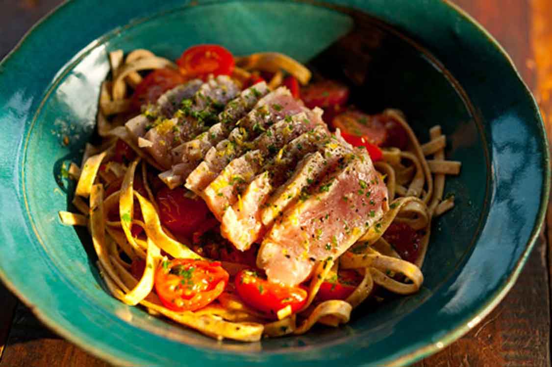 Receita de fettuccine integral com atum