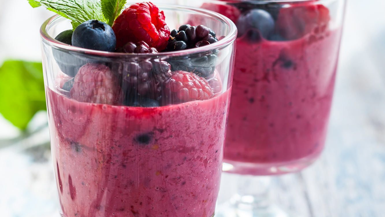 Mousse de frutos vermelhos