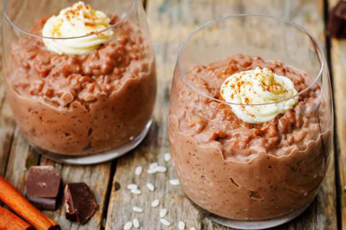 Arroz doce de chocolate