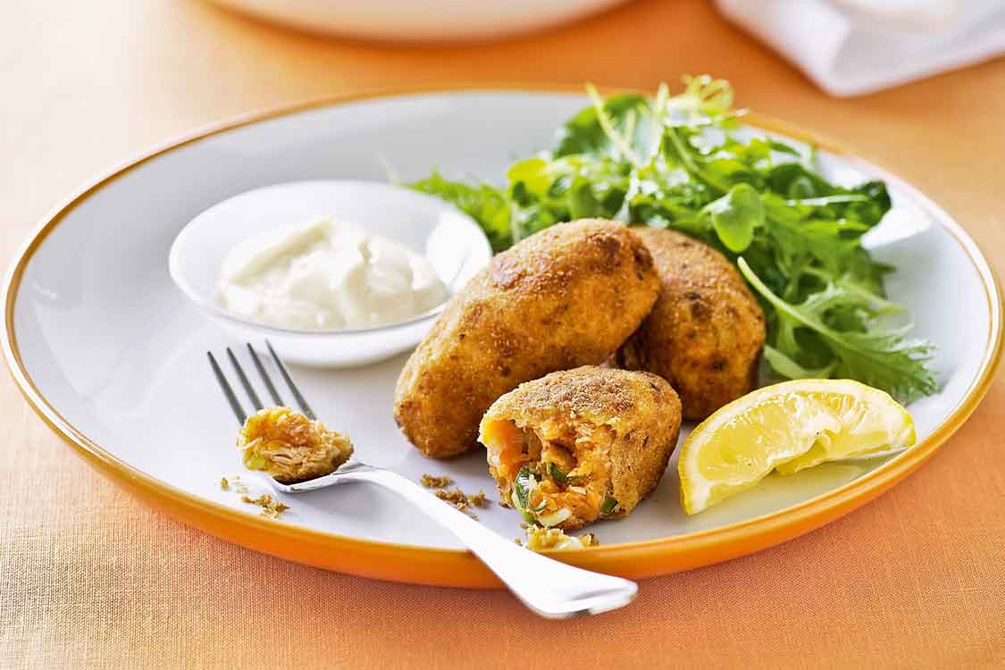 Receita de croquetes de salmão