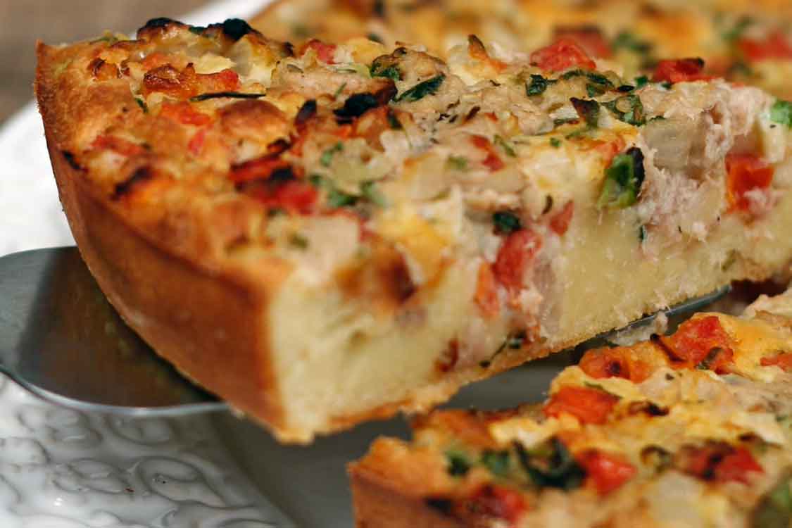 Quiche de atum no liquidificador