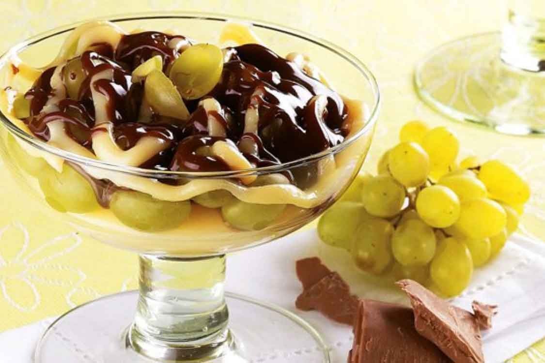 Uvas em brigadeiro de panela