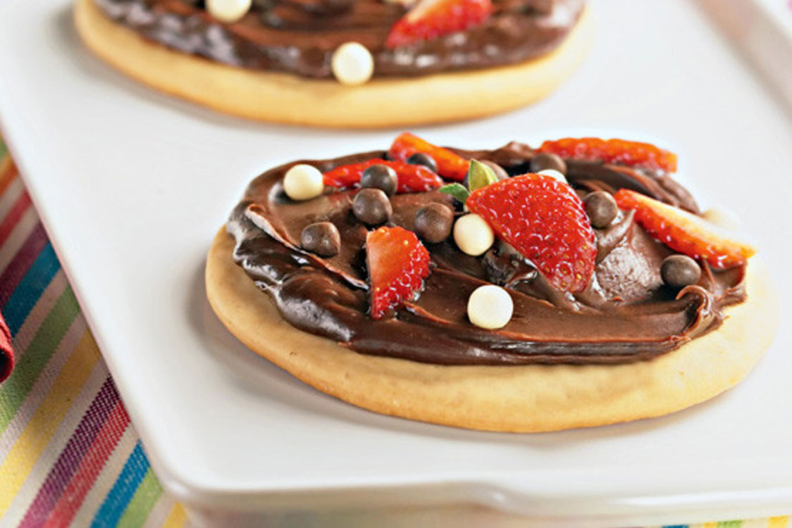 Mini pizza de chocolate