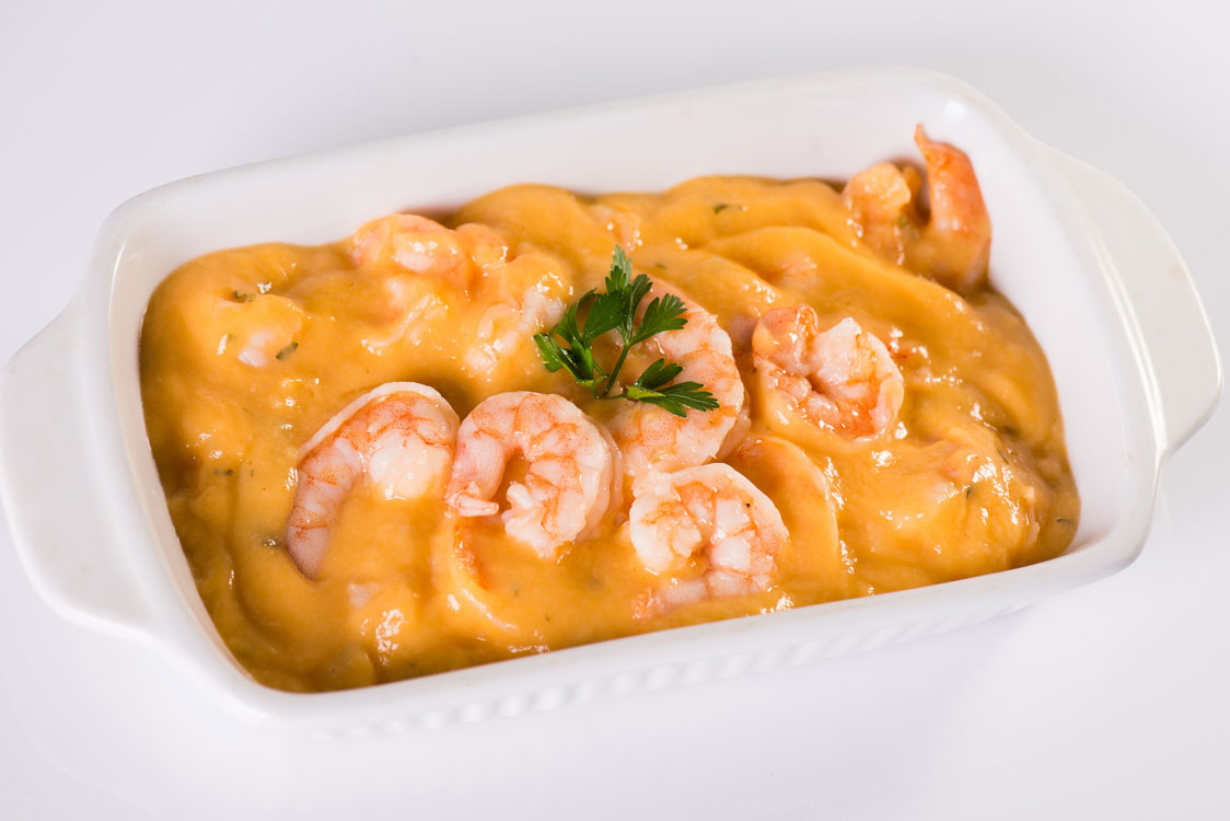 O strogonoff de camarão é uma delícia