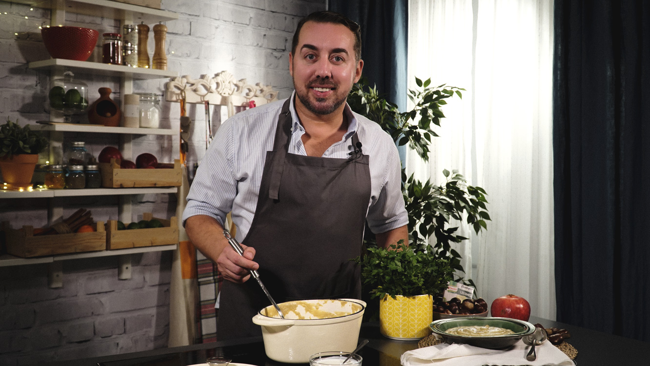 Creme aveludado de castanhas e funcho