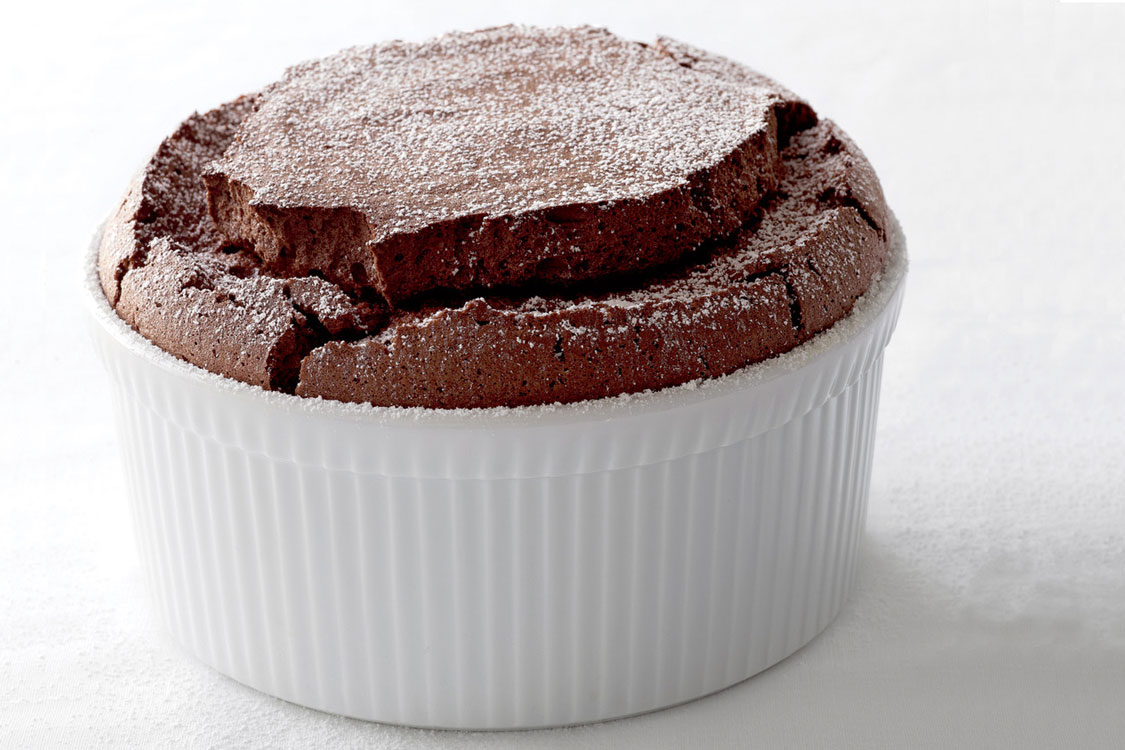 Soufflé de cacau fácil de preparar!