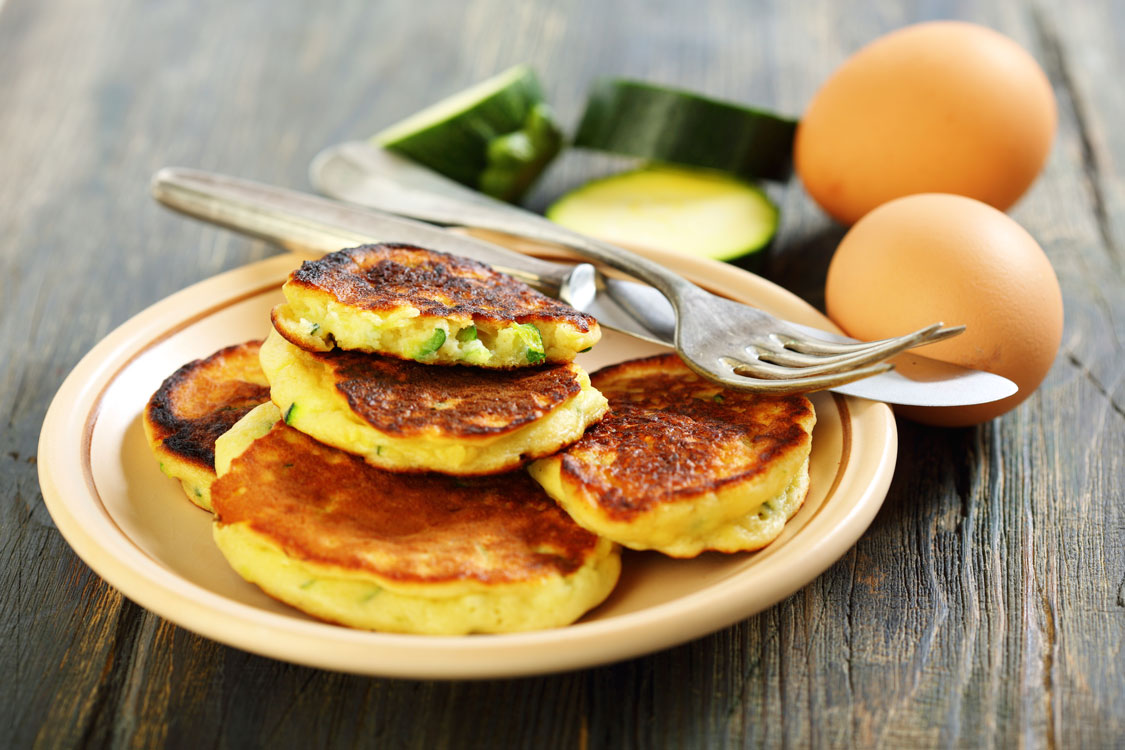 Pataniscas de curgete: são mesmo viciantes!