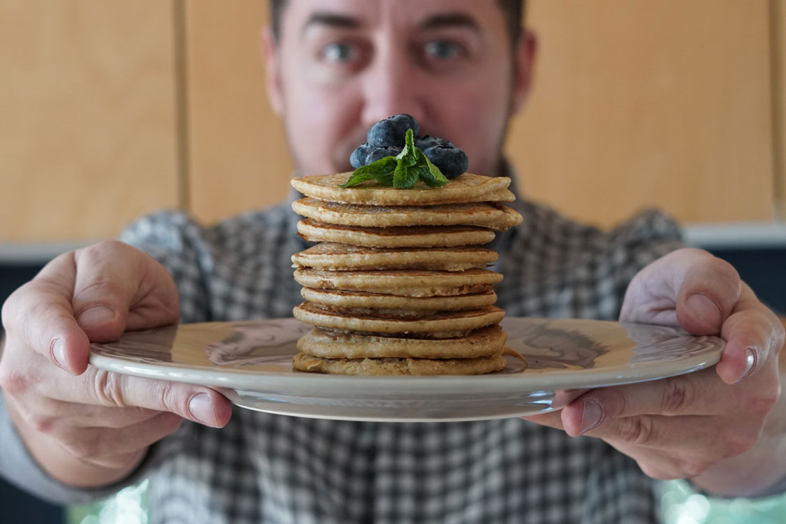 Panquecas de aveia e mirtilo: o meu novo vício!