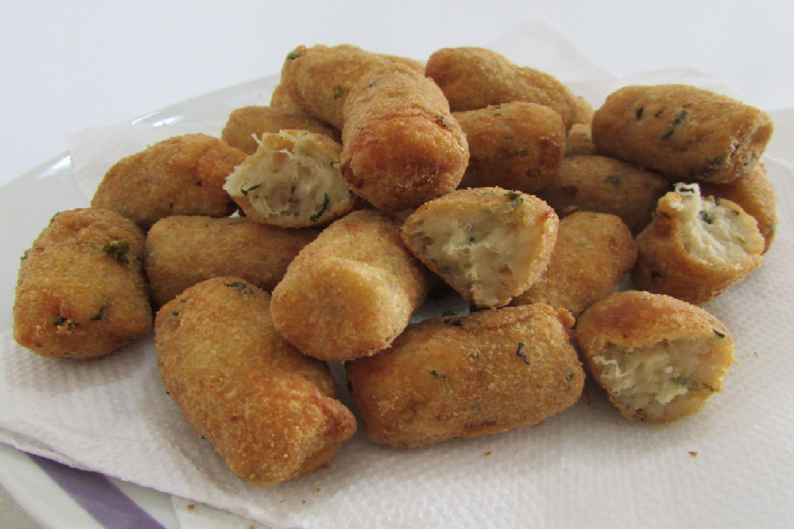 Receita boa e rápida de croquetes de frango
