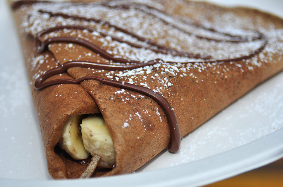 Crepe com Nutella e banana