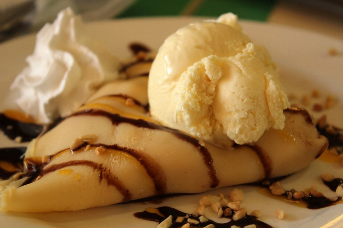 Crepes com gelado: uma mistura que é uma delícia!