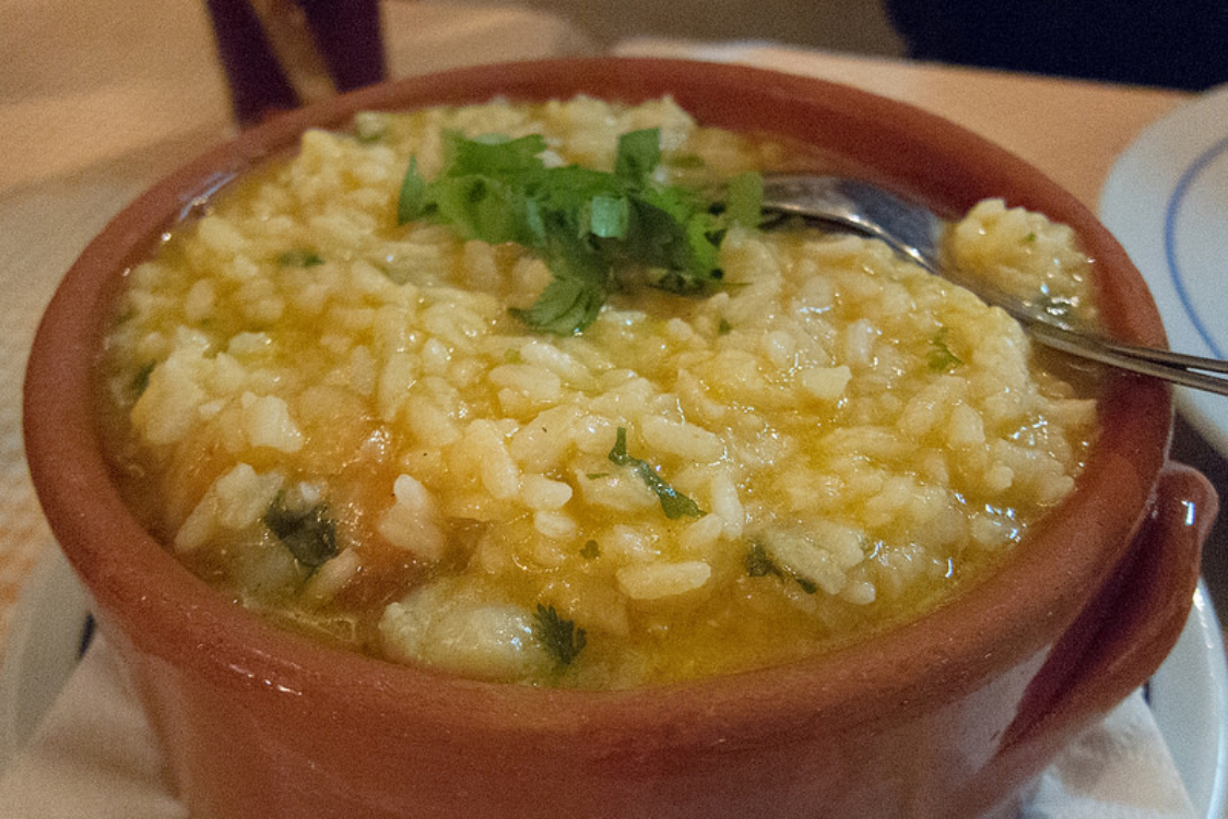 Arroz de tamboril e camarão