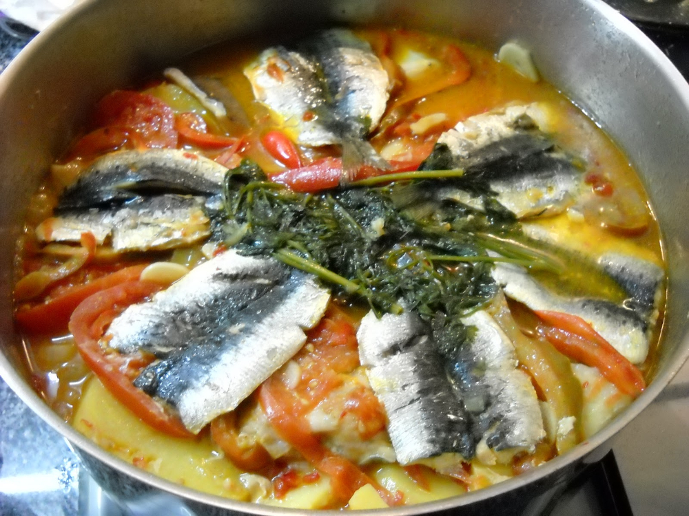 Receita de caldeirada de sardinha