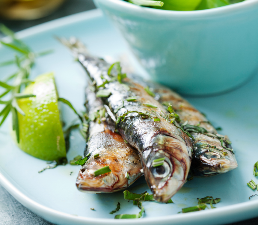 Sardinhas assadas no forno