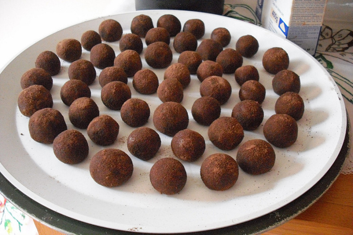 Receita deliciosa de trufas de chocolate