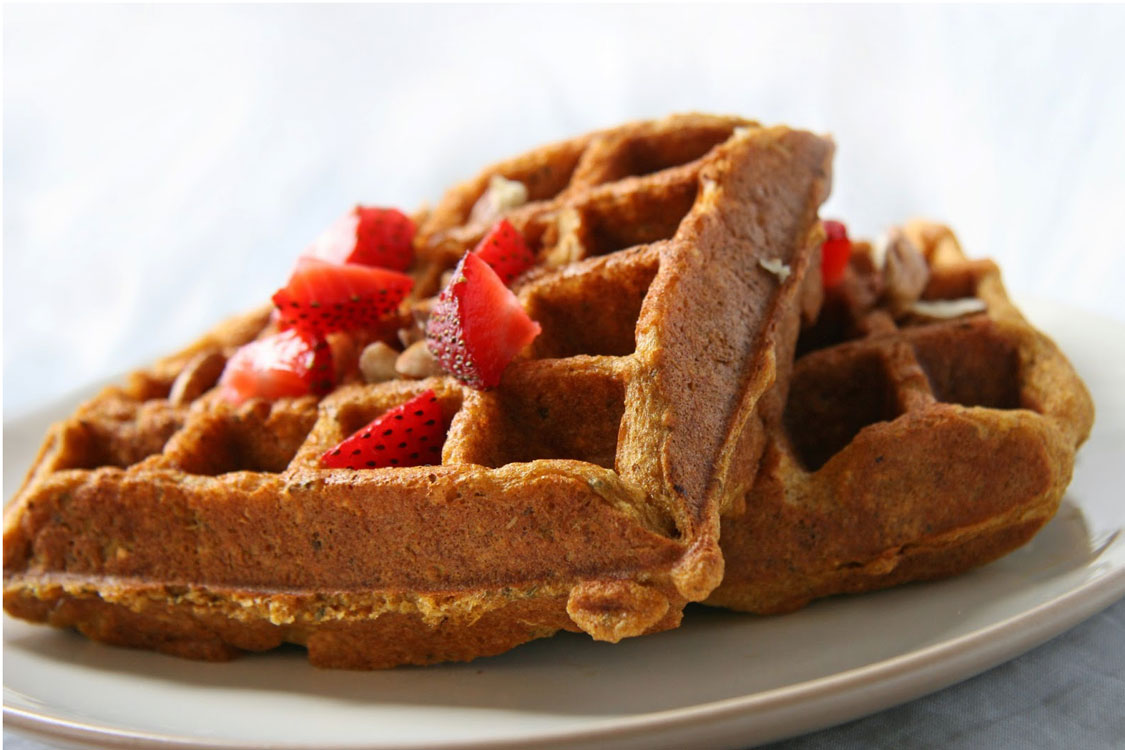 Receita de waffles saudáveis