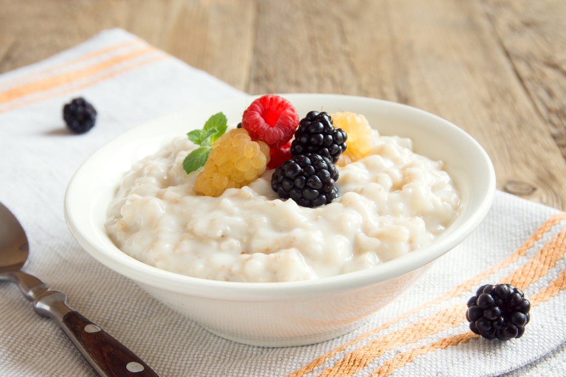 Receita de “arroz” doce de aveia