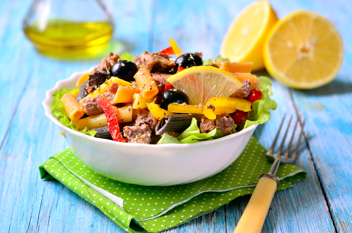 Salada de atum colorida