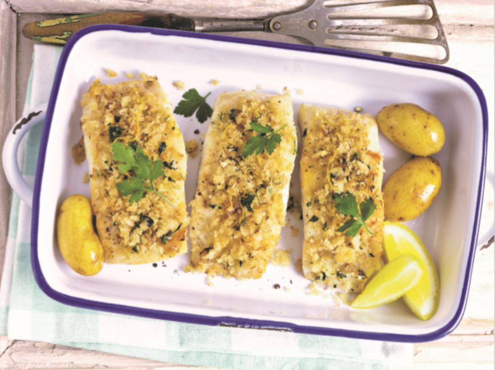 Bacalhau com broa ao alhinho