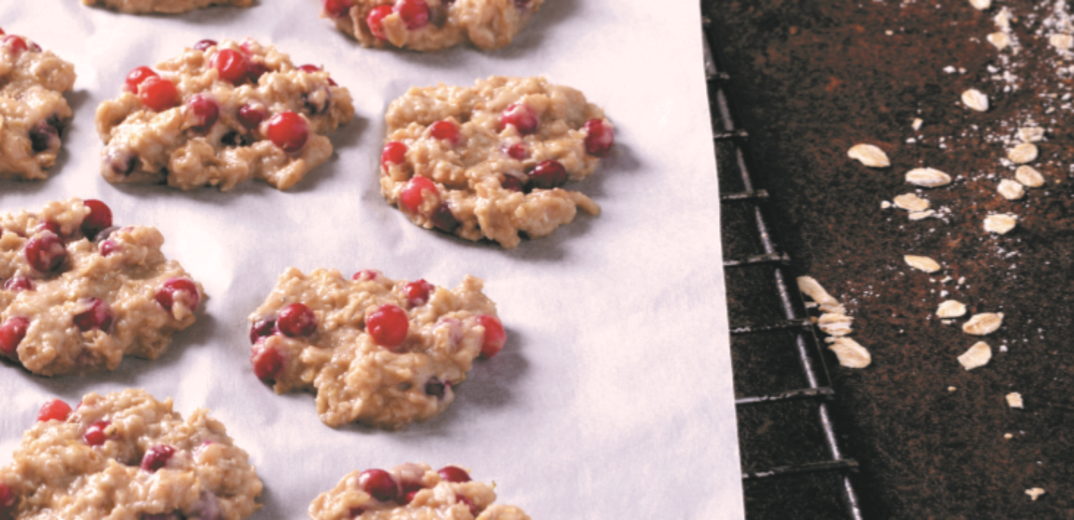 Bolachas de aveia e groselhas